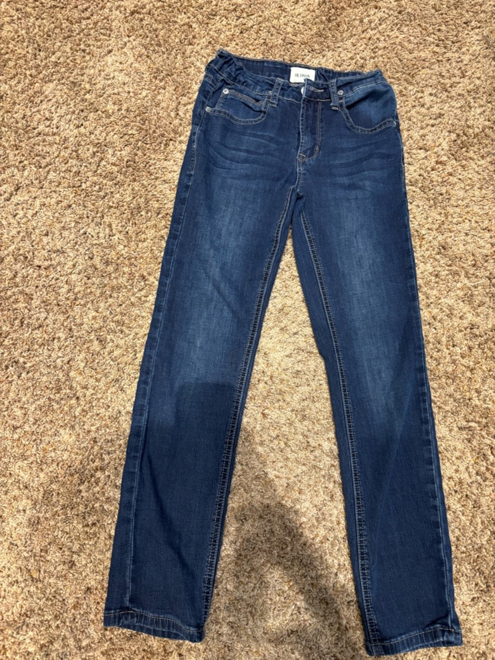 Women’s Dark Blue Stretch Straight-Leg Jeans
